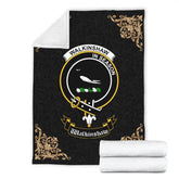 Walkinshaw Crest Tartan Premium Blanket Black